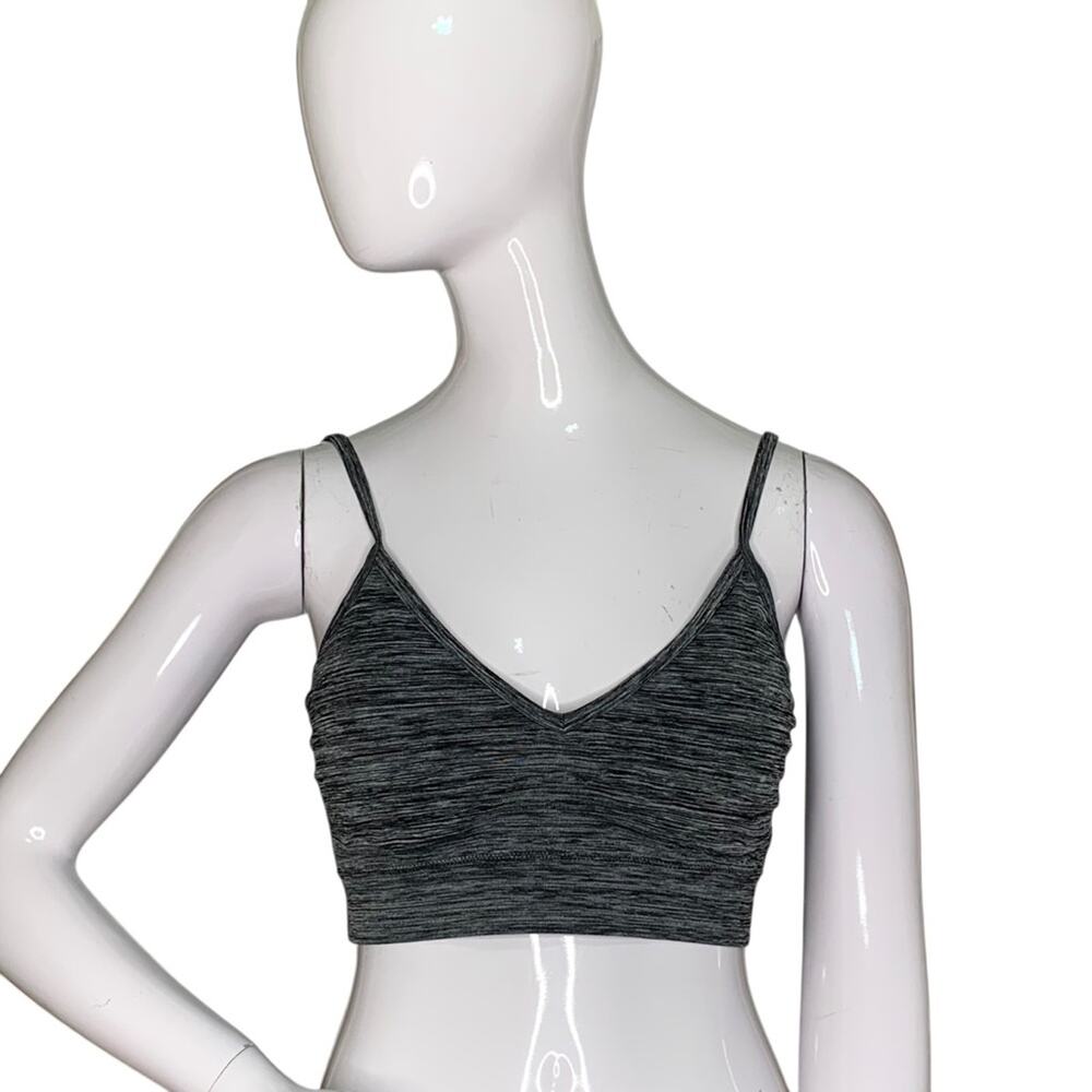 Secret Treasure Intimates Bralette XL Marled Gray Black Padded Adjustable Straps